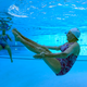Inge Natoli, 90, practices synchronized swimming with Barbara Miller in Sun City, Arizona